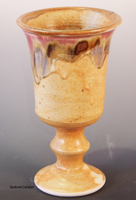 Ceramic goblet for drinking wine